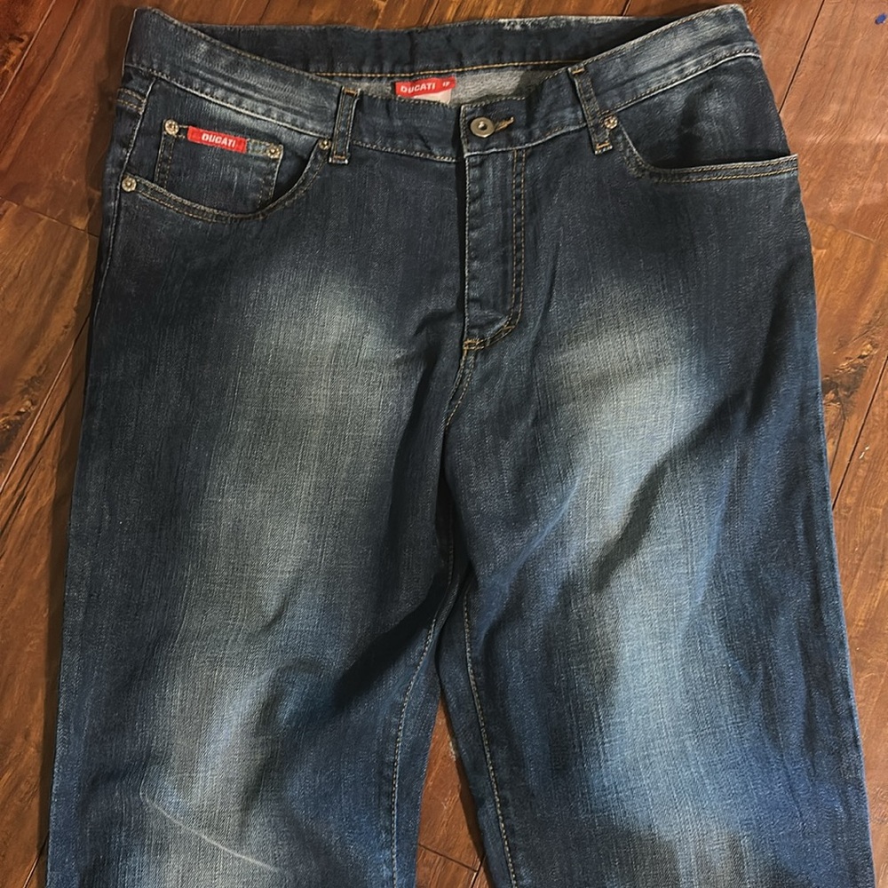 Ducati Desmo Motorcycle Riding Jeans Blue Denim Approx 36x28 - Picture 4 of 9